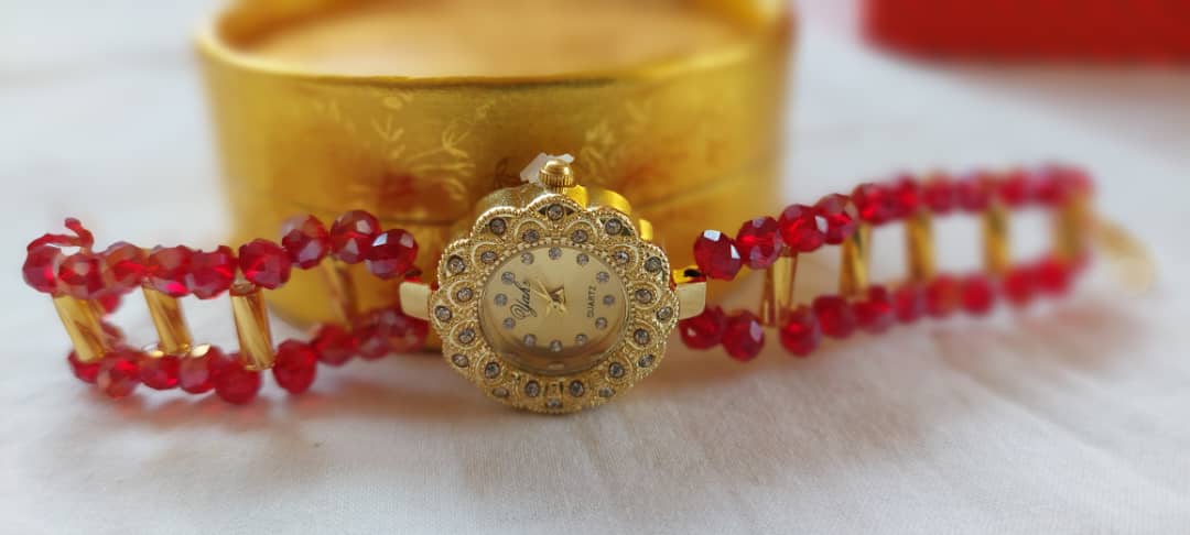 beaded watch